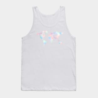 Pastel Water color World Map Tank Top